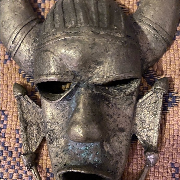 African mask. Bronze. Ghana. Vintage
